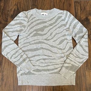 Karlie grey Zebra printed sweater Large